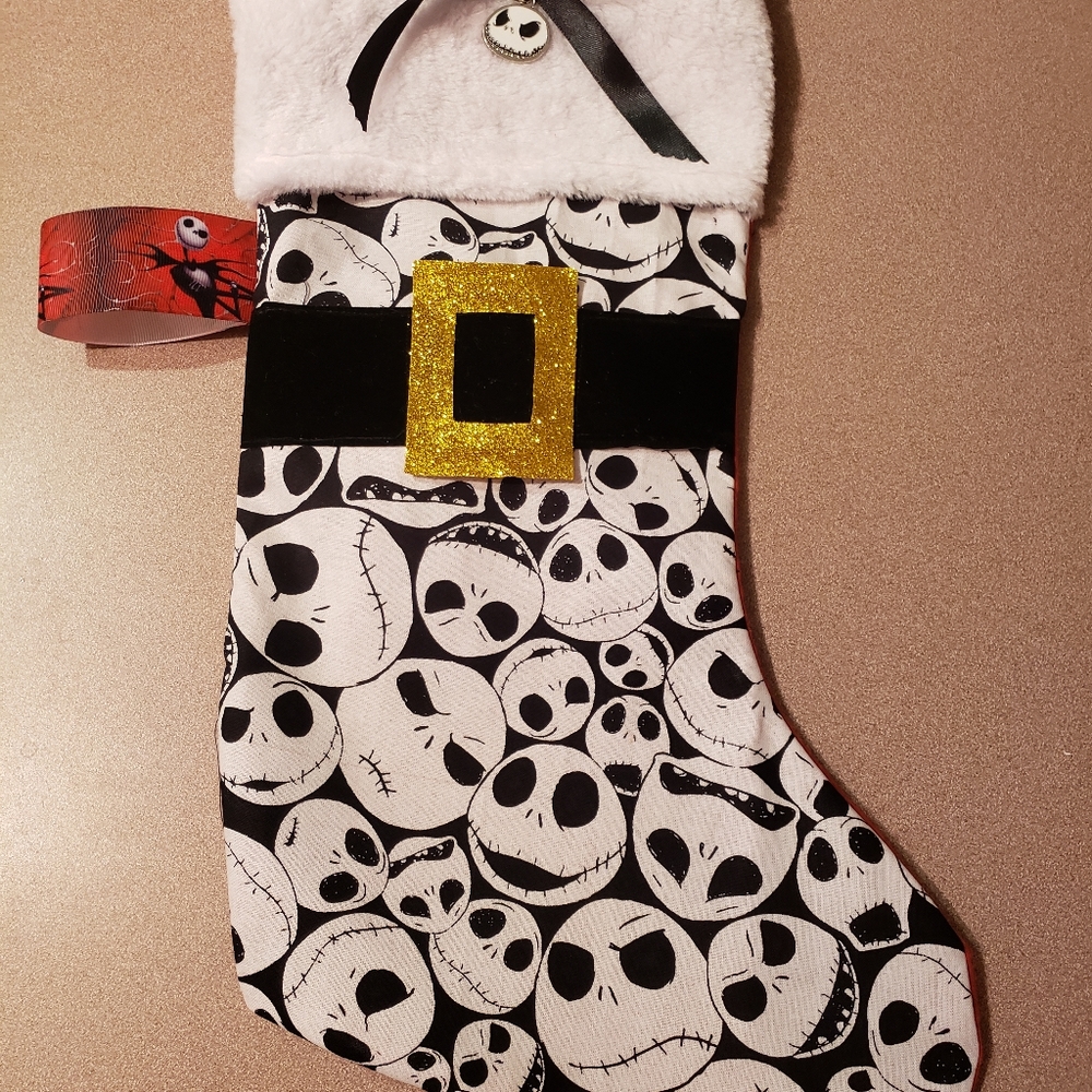 Packed Jack skellington Large Christmas Stocking